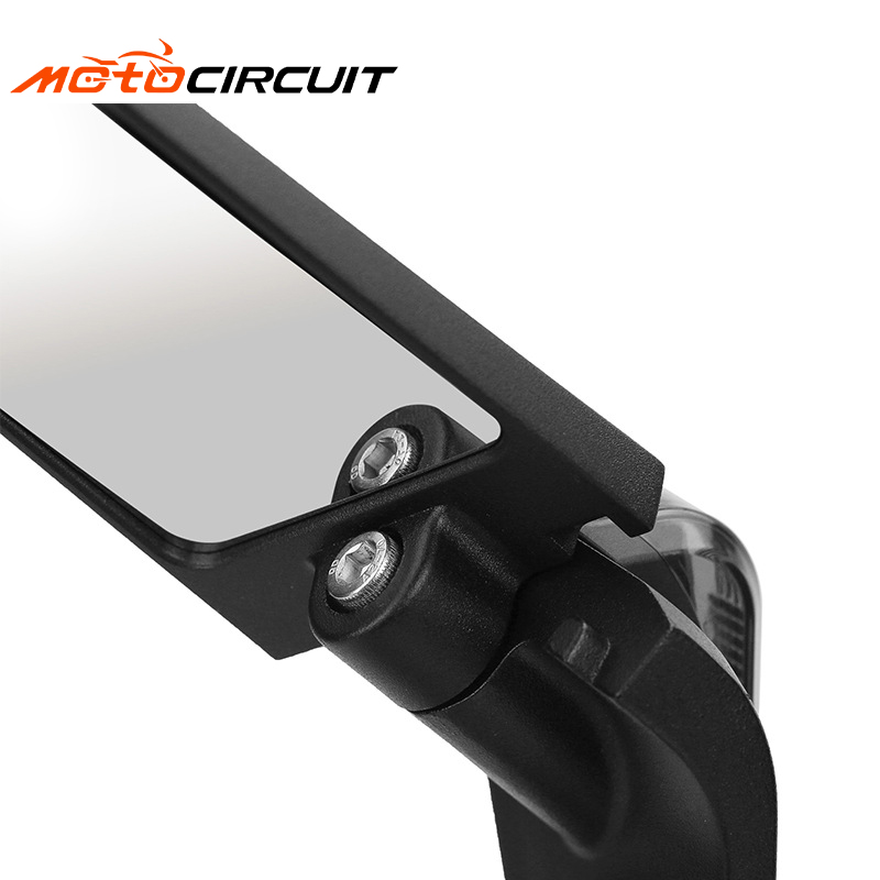 Motorcycle Aluminum alloy Rearview Mirror Spoiler With Light Universal Modified Motorbike Spare Accessories Parts