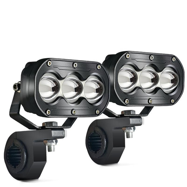 Motorcycle 30000lm 120w Bi-lens H4 Dual Auxillary Lens 12v Projector Super Bright Universal Work Led Fog/driving Lights