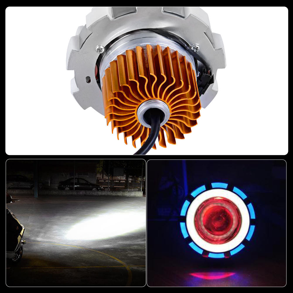 Super Bright Motorcycle White Driving Fog Spotlight Led Headlight Bulbs Universal Projector Lamp Accessories