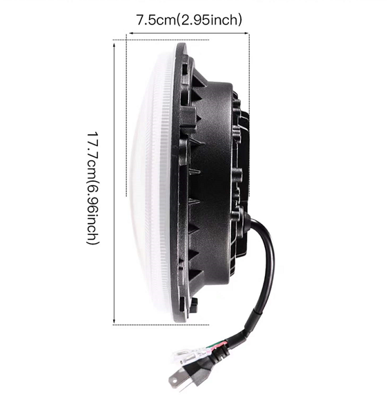 High/low Beam 70w Offroad Driving Drl Turn Signal 4x4 Round Motorcycles 7 Inch Led Headlights For Jeep Harley
