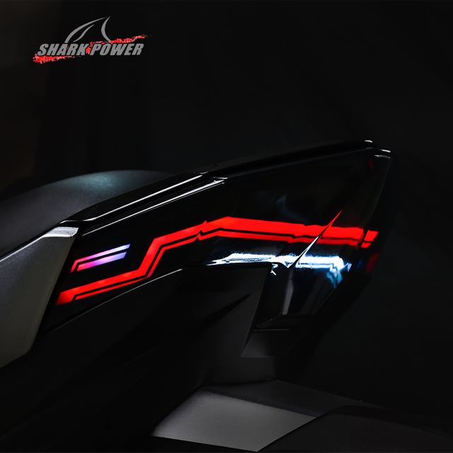 For Honda Click150 Vario150 Motorbike RGB LED Tail Light Turn Signal & Brake Indicator Lighting System Body Parts