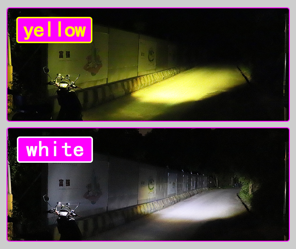 Sharp Flash Dual Color Led Motorcycle Fog Spotlight Aluminum Alloy IP67 Headlight Driving Light Motorcycle Accessories