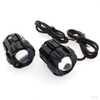 Popular Motorcycle LED Spotlight - White/Yellow Light, Small Steel Cannon Design, Aviation Aluminum Shell for Modified Headlight