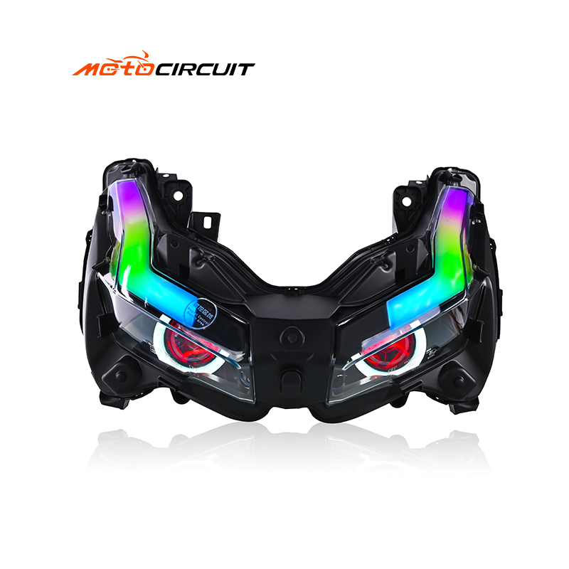 Flowing RGB Motorcycle Headlight Lamp Turn Signal Front Fog Spotlight Scooter for Honda Adv150/160 Accessories