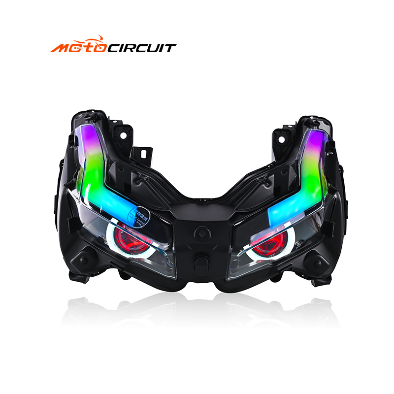 Flowing RGB Motorcycle Headlight Lamp Turn Signal Front Fog Spotlight Scooter for Honda Adv150/160 Accessories