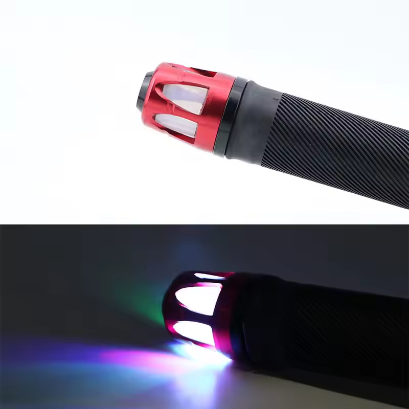 Modified Motorcycle LED Handle End Plug with Turn Signal Aluminum Alloy Grip Balance Block Universal Motorbike Accessories