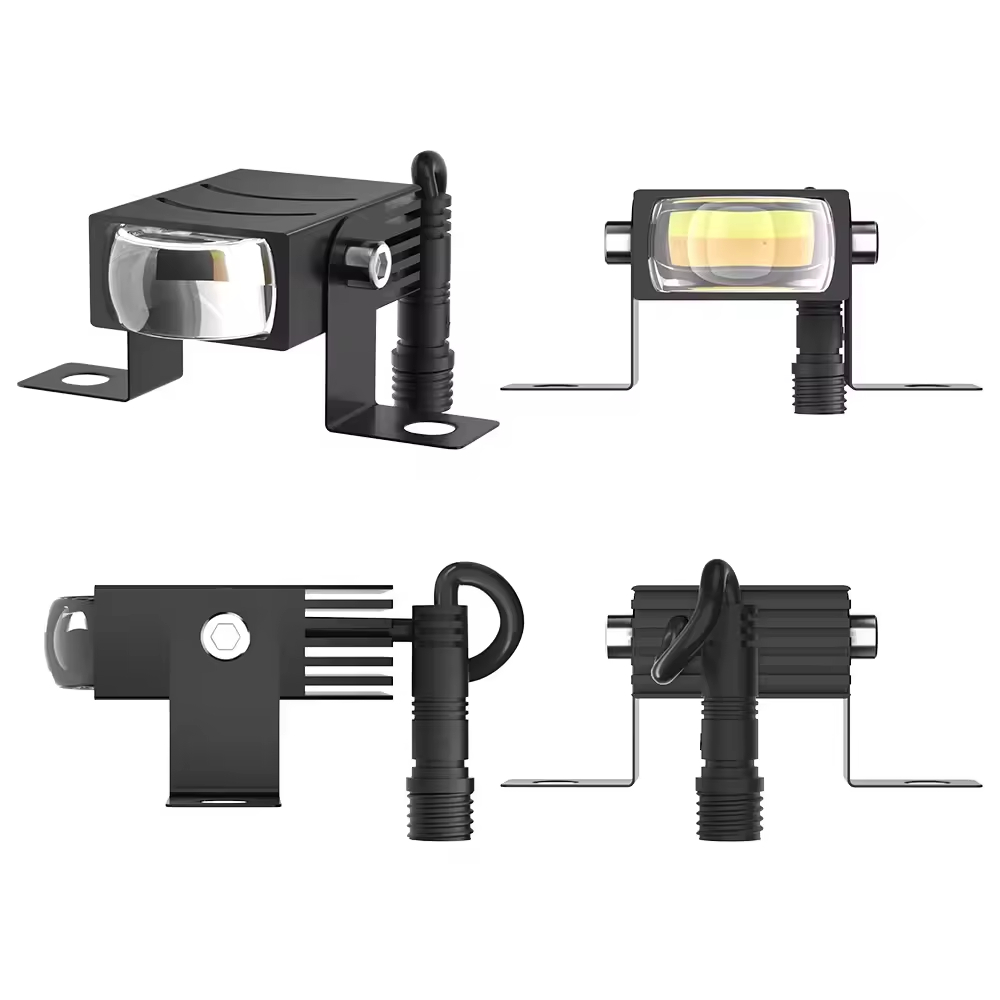 New Motorcycle Flash Auxiliary Spotlight and High Brightness LED Modified Headlight with Dual Color Light
