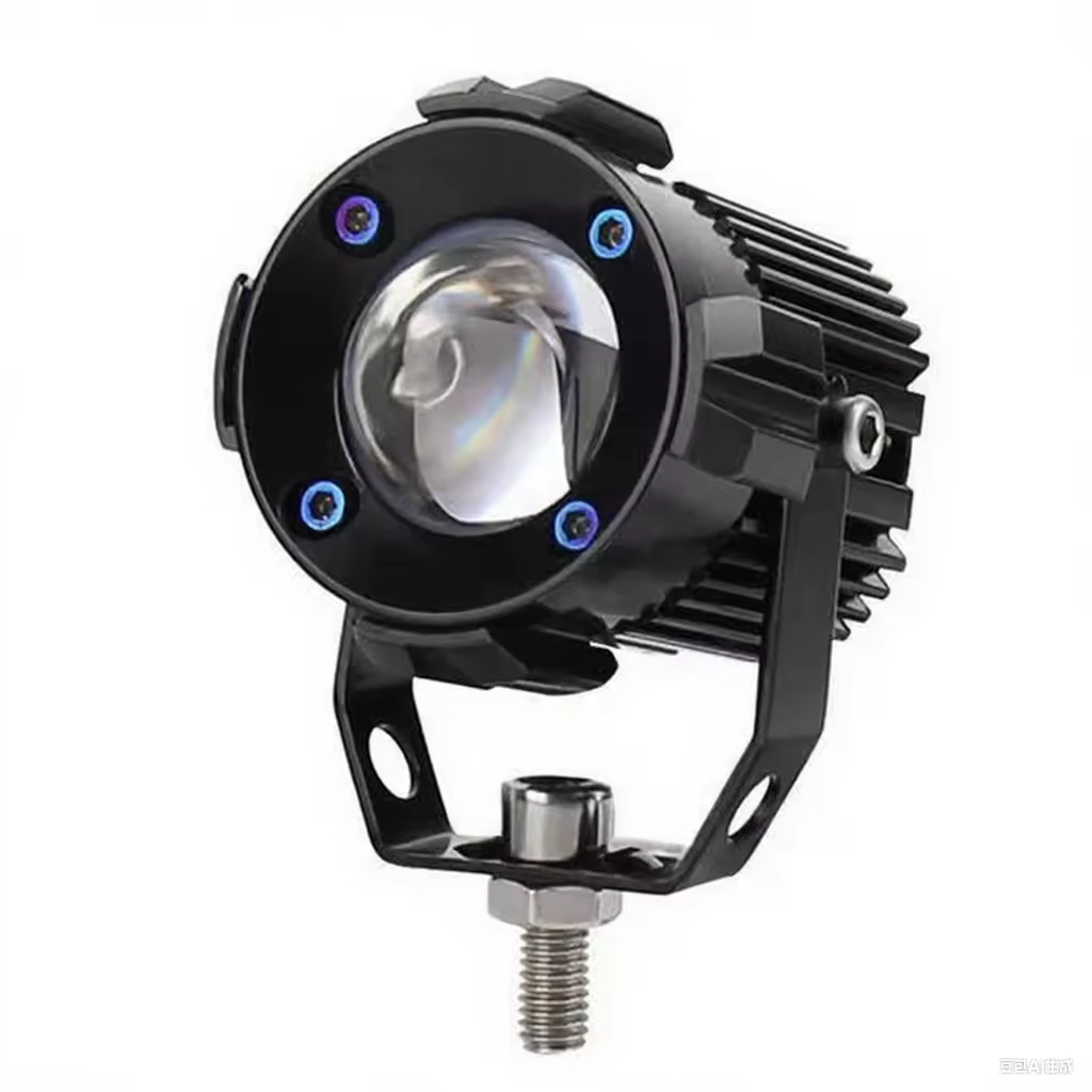 Popular Motorcycle LED Spotlight - White/Yellow Light, Small Steel Cannon Design, Aviation Aluminum Shell for Modified Headlight