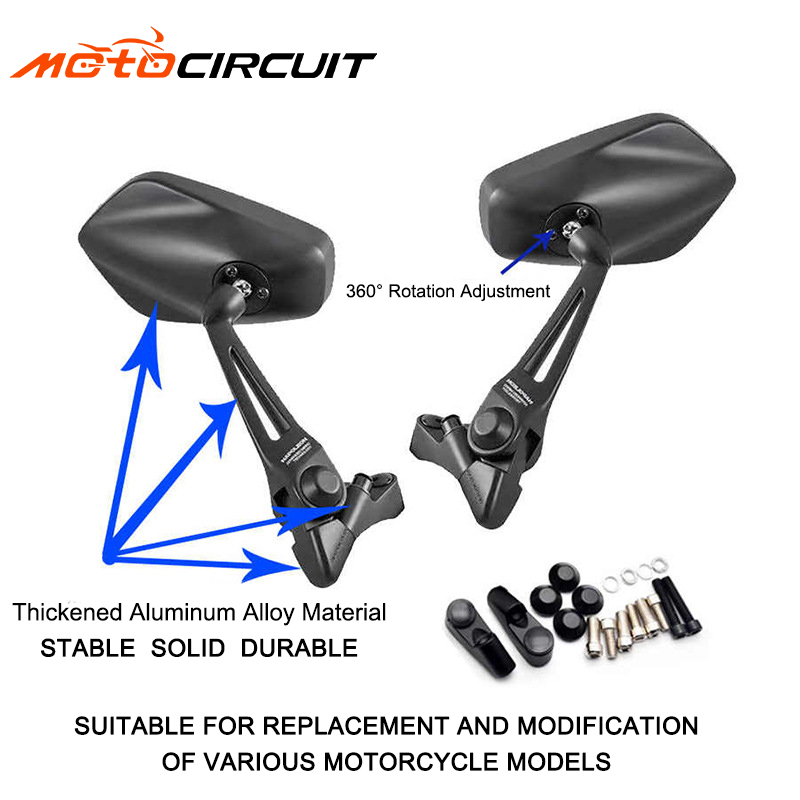 Retrofit Electric Motorbike Rearview Aluminium alloy Mirror Universal Motorcycle Spare Parts And Accessories