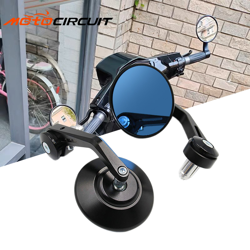 Round Motorcycle Aluminum alloy Rearview Mirror Universal Modified Electric Motorbike Spare Accessories Parts