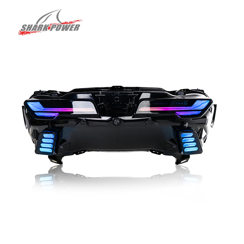 For Yamaha Nmax Turbo 2025 Motorbike RGB Led Tai Light With Turn Signal Brake Indicator Motorcycle Body Parts Lighting System