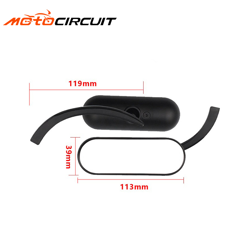 Retro Cool Black Reflective Rearview Mirror Classic Aluminum Mirror For Harley Parts Motorcycle Accessories