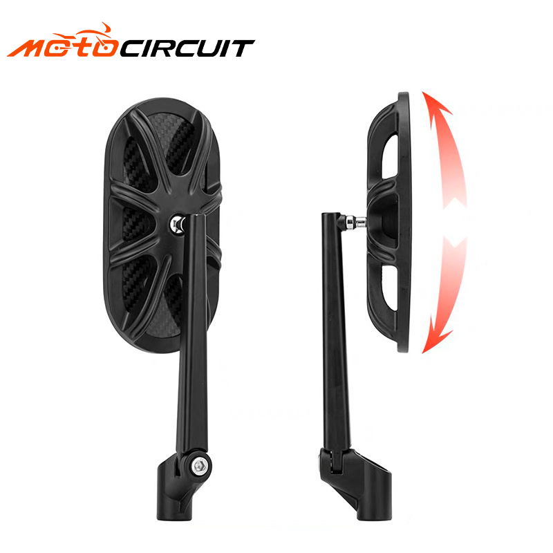 Carbon fiber Universal Motorcycle Retro Rearview Aluminum alloy Mirror Modified Electric Motorbike Spare Parts