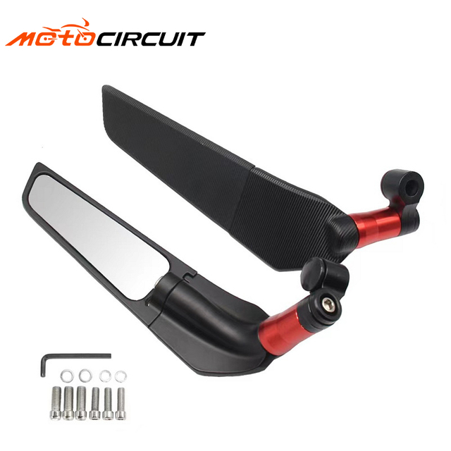 Universal Aluminum Alloy Rearview Wing Mirror Auxiliary Spoiler Modified Motorcycle Spare Parts Accessories