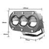 Motorcycle 30000lm 120w Bi-lens H4 Dual Auxillary Lens 12v Projector Super Bright Universal Work Led Fog/driving Lights