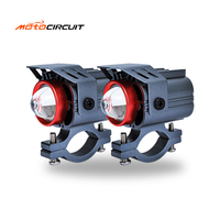 Sharp Flash Dual Color Led Motorcycle Fog Spotlight Aluminum Alloy IP67 Headlight Driving Light Motorcycle Accessories