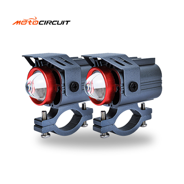 Sharp Flash Dual Color Led Motorcycle Fog Spotlight Aluminum Alloy IP67 Headlight Driving Light Motorcycle Accessories