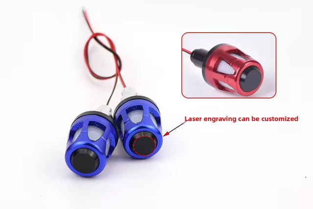 Modified Motorcycle LED Handle End Plug with Turn Signal Aluminum Alloy Grip Balance Block Universal Motorbike Accessories