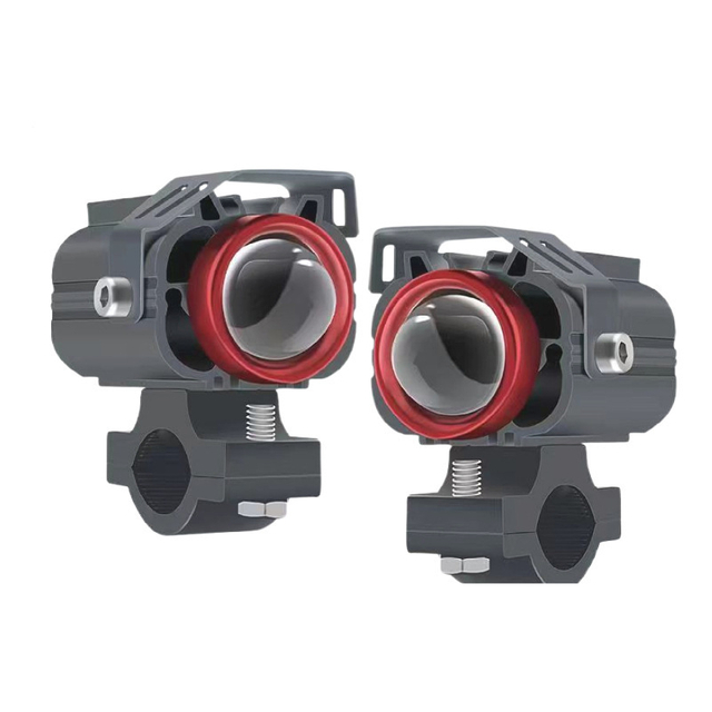 Sharp Flash Dual Color Led Motorcycle Fog Spotlight Aluminum Alloy IP67 Headlight Driving Light Motorcycle Accessories
