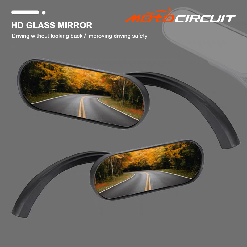 Retro Cool Black Reflective Rearview Mirror Classic Aluminum Mirror For Harley Parts Motorcycle Accessories