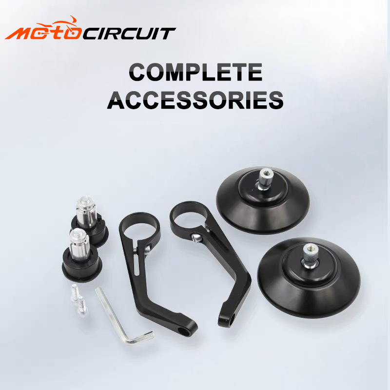 Round Motorcycle Aluminum alloy Rearview Mirror Universal Modified Electric Motorbike Spare Accessories Parts