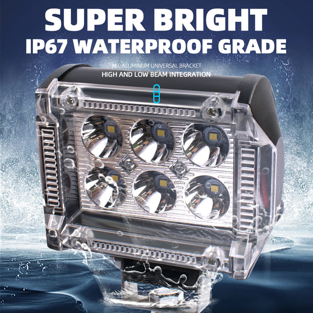 Auto System Emergency Driving 18w 4x4 1800lm 12v Work Off-road Led Fog Light For Truck Suv Atv Motorcycle