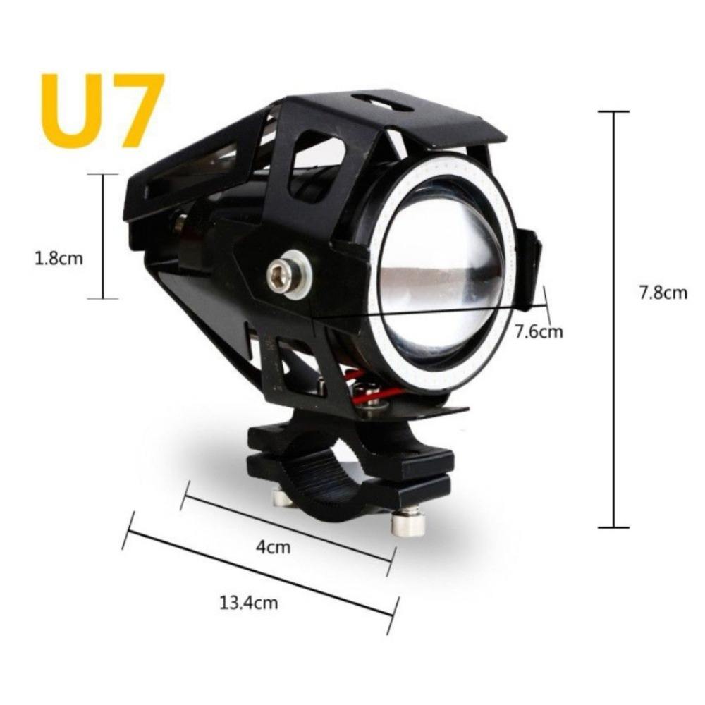 Super Bright U7 Motorcycle Auxiliary Head Lamp Laser Multi-ColorMotorbike Universal Fog Driving Led Spotlight Accessories