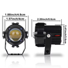 Popular Motorcycle LED Spotlight - White/Yellow Light, Small Steel Cannon Design, Aviation Aluminum Shell for Modified Headlight