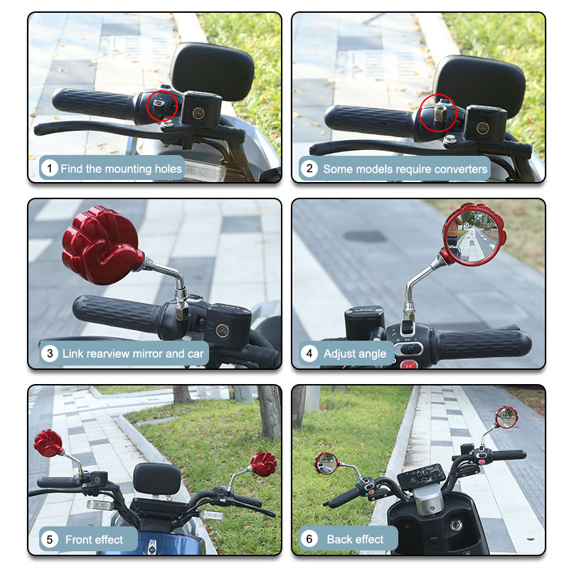 Fist Type Reflector Scooter Rearview Mirror Plastic Modified Universal Motorcycle Mirror Spare Parts Accessories No reviews yet