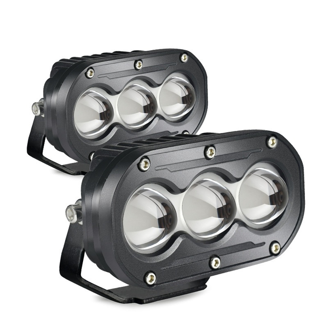 Motorcycle 30000lm 120w Bi-lens H4 Dual Auxillary Lens 12v Projector Super Bright Universal Work Led Fog/driving Lights
