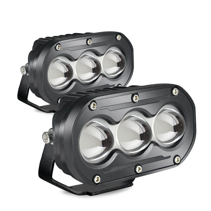 Motorcycle 30000lm 120w Bi-lens H4 Dual Auxillary Lens 12v Projector Super Bright Universal Work Led Fog/driving Lights