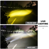 Dual Color 12v Fog Spotlights Auxiliary Headlights Motorcycle Led Universal Accessories Motorbike Spare Parts